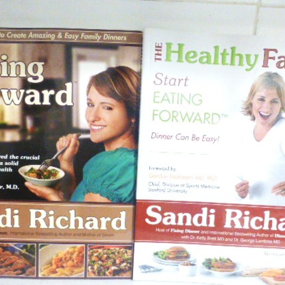 SIGNED 1st HEALTHY FAMILY Sandi Richard & EATING FORWARD Cook Book